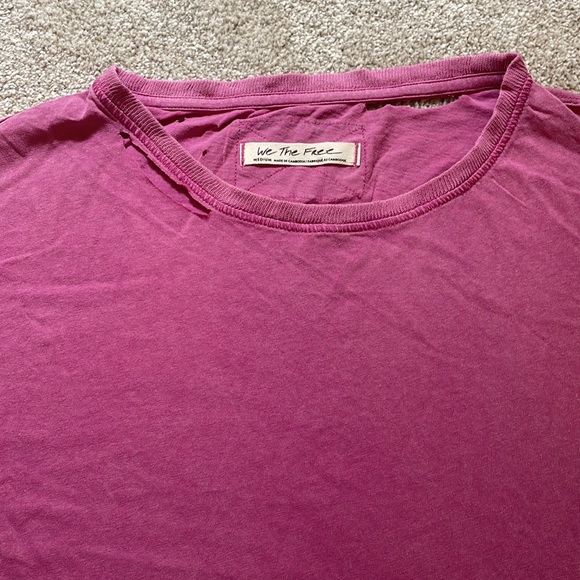 We the Free by Free People Dani Tee, Fuschia Fantastic, sz M - Picture 3 of 15